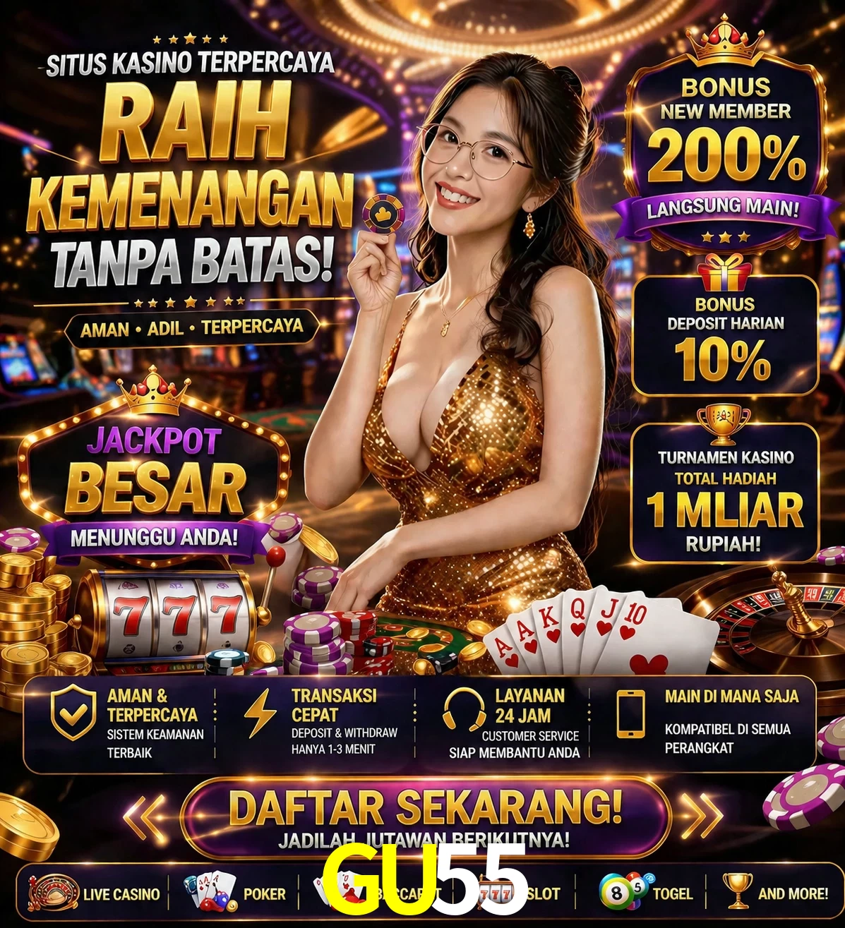 Roleta e blackjack GU55